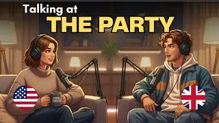 Talking at a Party or Clubs in English | Slow English Conversation Practice #ESL