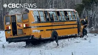 Several people injured after Manitoba school bus rolls over