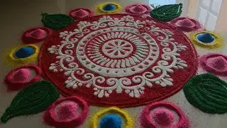 #rangoli #indianrangole #easyrangoli #quickrangoli #indianart #beautifulrangoli ##smallrangoli