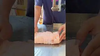 Boneless chicken breast meat making slice || #shorts #butcher #bonelesschicken #cuttingskills #meat