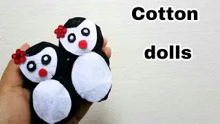 EASY COTTON PENGUIN | Cotton Craft | Doll Making| Craft for Kids  Aloha Crafts