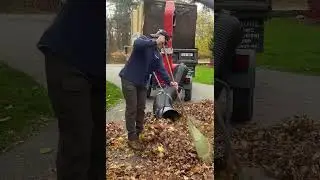 35hp Fradan Leaf Vac #landscaping #satisfying #lawncare #youtube #fradan #leaves #cleanup #fall #fun