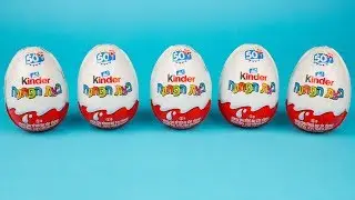 Opening Five Super Cute Kinder Surprise Eggs
