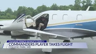 Commanders player flies himself to College Park