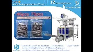 Long screw nails alignement two vibrations Bestar pack automatic counting packing machine