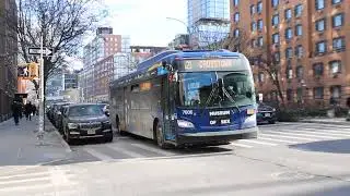MTA NYCT: 2019 NFI XD40 #7606 on the M21 to Soho at E. Houston St/Mott St