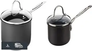 Cuisinart 6193 20 Chef's Classic Non Stick 3 Quart Nonstick Hard Anodized Saucepan w Cover