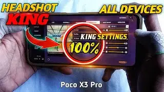 HEADSHOT KING Sensitivity 👑 (Poco X3 Pro Settings) | Best 3 Finger & DPI for ALL Devices!