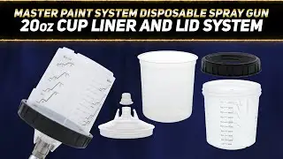 Одноразовые контейнеры для краскопультов Master Paint System MPS объемом 20 унций с крышкой