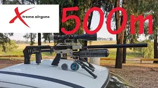 500m with 25gr H&N slug and FX Impact X with Extreme Airguns plenum
