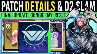 Destiny 2: NEW GAME UPDATE & LOOT CHANGES! Server SLAM, Bungie Day, Dev Updates, D2 Reset (7 July)