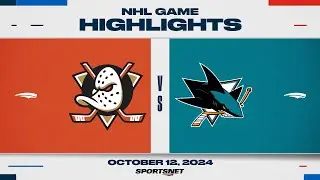 NHL Highlights | Ducks vs. Sharks - October 12, 2024