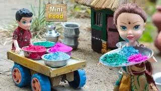 Миниатюрный праздник Холи | Миниатюрная кулинария | Мини-приготовление еды