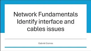 1.4 Network Fundamentals - Identify interface and cable issues
