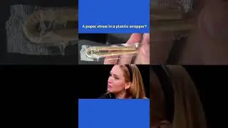 A paper straw in a plastic wrapper #paperstraw #plasticwrap #memes