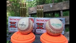 308 против 30-06 - броски бейсбольных мячей!!!
