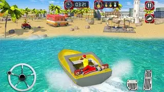 Beach Lifeguard Rescue Squad: Motor Boat Driving Android Gameplay