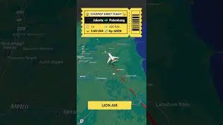 Cheapest direct flight Jakarta to Palembang: only 60 minutes. Let&rsquo;s take off! #jakarta #palembang