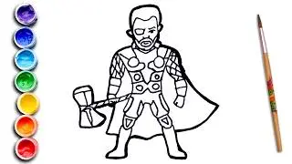 ⚡ Draw Thor with His Mighty Hammer &ndash; Easy Step by Step for Kids!