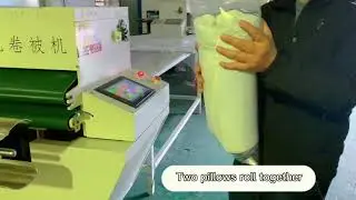Auto roll packing machine for 2 pillows together, memory foam pillow,latex pillow