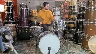 WFL Drum Set in Black Diamond Pearl