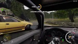 First person drifting at Forrest rock