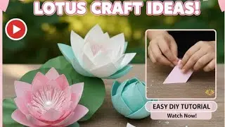 DIY - Crafts And KutirDIY - How to Make Paper Flowers | Origami Lotus Flower | Paper Lotus Flower