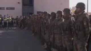 Palestinian forces hold large scale training drill