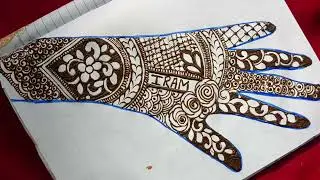 वेरी ईजी🤔 वेरी सिंपल💁‍♀️ बैक हैंड दुल्हन मेहंदी 🙄डिजाइन #art #mehndi #henna #ytvideo #viralvideo 