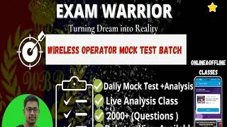 Wireless operator full mock test || wireless operator || wireless operator mains Class || Mega Mock🔥