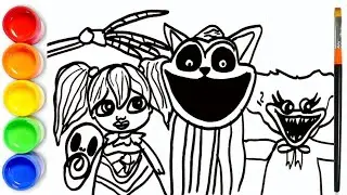 How to draw Monster Catnap, Poppy Playtime, Huggy Wuggy | Poppy Playtime