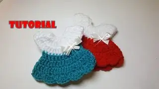 Tutorial Bomboniera VESTITINO all'uncinetto - crochet mini dress - facile - easy