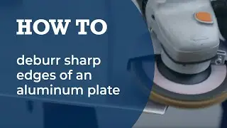Deburring aluminium: sharp edges of an aluminum plate