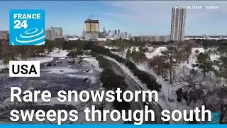 Rare snowstorm blankets Houston and New Orleans in white &bull; FRANCE 24 English