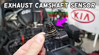 EXHAUST CAMSHAFT POSITION SENSOR REPLACEMENT LOCATION REMOVAL KIA SORENTO, KIA SPORTAGE