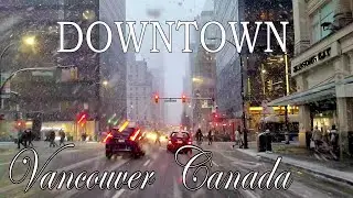 VANCOUVER SNOW | Heavy Snowfall in Downtown Vancouver Canada | Winter Storm on Jan 04 2022