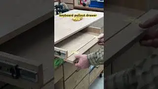 keyboard pullout drawer with half#keyboard #wood #furniture #trending #viralshort #woodworking #diy