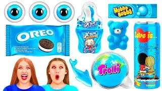 블루 푸드 챌린지 | 재미있는 상황 Happy Funny