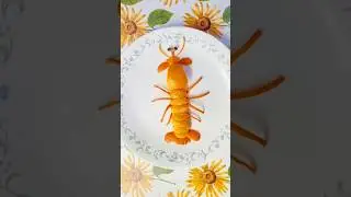 How to make a simple fruit animal decoration / easy food art #shorts #creative #funfood #art #craft