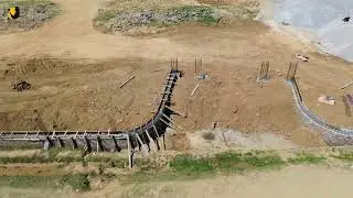 Drone Shots of Swabi Model School Construction Work at Kara Mar Ghar Swabi 