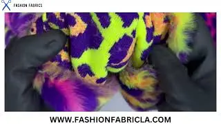 NEON RAINBOW LEOPARD PRINT FAUX FUR FABRIC