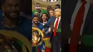 Hilarious moment Trump joins Cole Palmer & Reece James for Chelsea&rsquo;s Club World Cup trophy lift