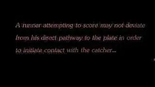 MLB 2014 Home Plate Collision Rule