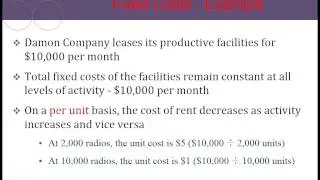Variable v Fixed v Mixed Costs