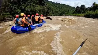 White Water Rafting, Padas River, Sabah Malaysia - 4K