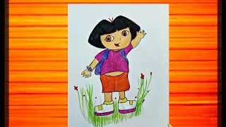 how to draw DORA THE EXPLORER cartoon step  by step|Dora drawing|dora