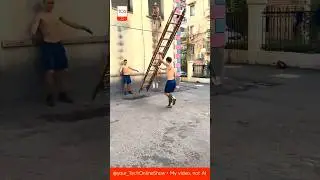 RESCUERS&rsquo; POWER 🚒 ladders in action 🪜#shorts #skills #crafts #firefighters #rescue