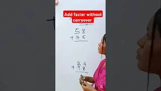 Add faster without carryover using this math trick. #maths #mathtricks #mathshorts