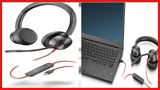 Poly (Plantronics + Polycom) Blackwire 8225 Wired Headset with Boom Mic (Plantronics) - Dual-Ear