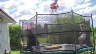 FIRST TRIPLE CODY EVER (GARDEN TRAMPOLINE)